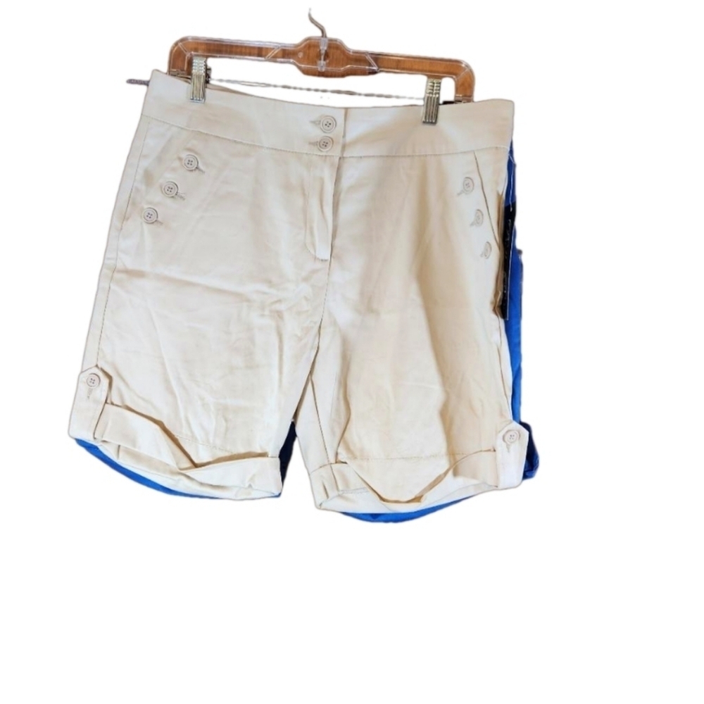 2 pairs of Bella Rose Shorts, size 10, Royal and Khaki - Picture 2 of 7
